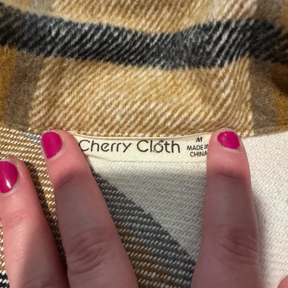 Plaid Button-Up Shacket - Picture 3 of 3